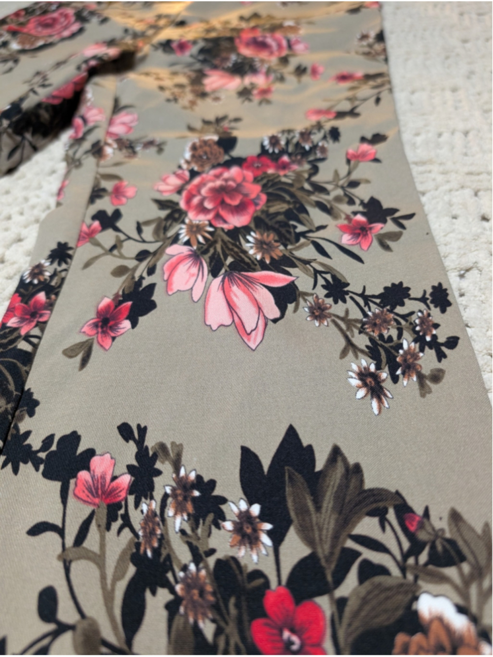759 - Jules & Leopold Floral Pull-On Straight Leg Pants L Boho Retro Stretch - Picture 3 of 10